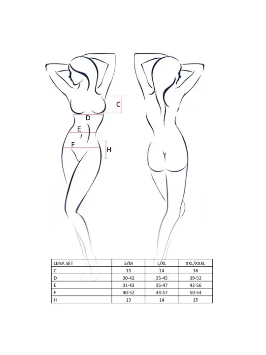 CONJUNTO DE 3 PEÇAS LENA VERMELHO PASSION