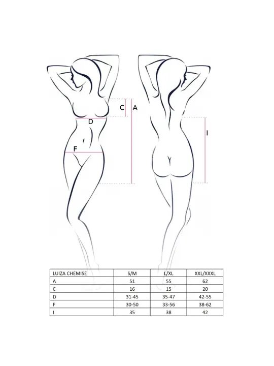 CAMISA DE NOITE E TANGA LUIZA PRETO PASSION