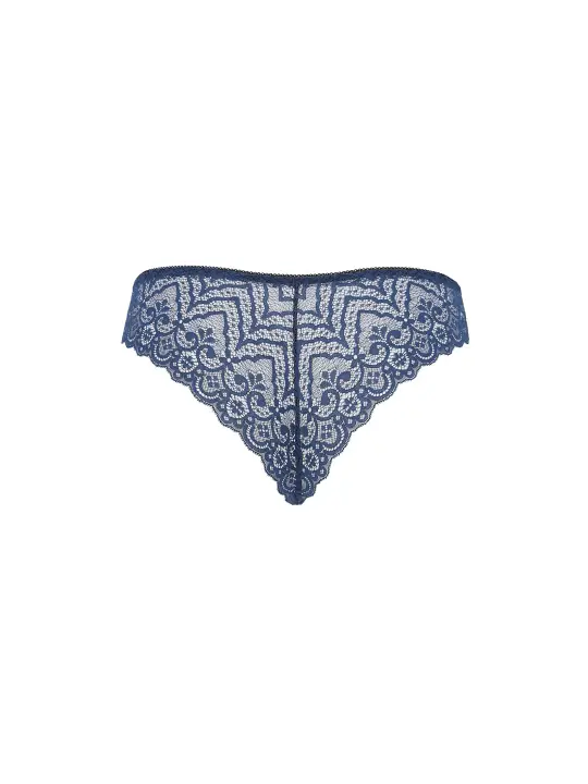 TANGA COM ABERTURA LYRIA AZUL PASSION
