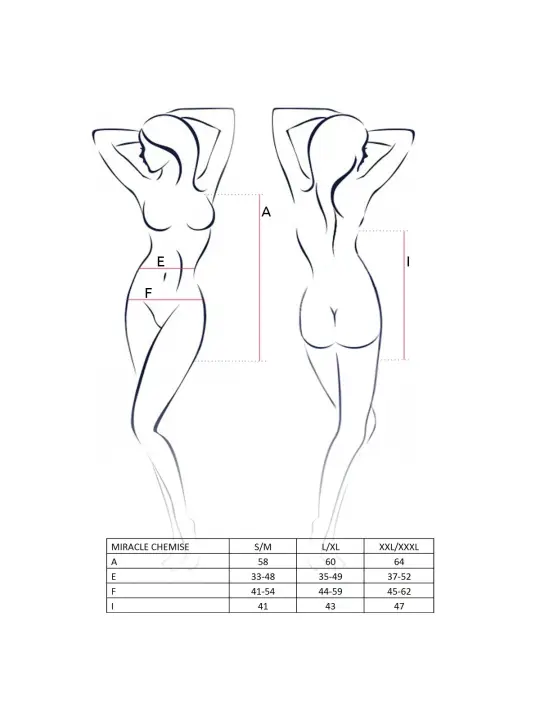 CAMISA DE NOITE E TANGA MIRACLE PRETO PASSION