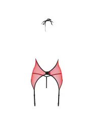 CORPETE E TANGA PEONIA VERMELHO EROTIC LINE PASSION