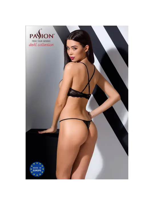 BODY QUENTRIS BIKINI PRETO DEVIL COLLECTION PASSION 