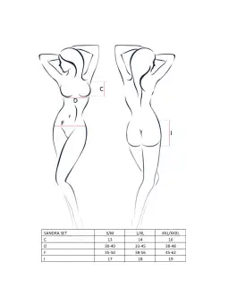 CONJUNTO DE 3 PEÇAS SANDRA PRETO EROTIC LINE PASSION