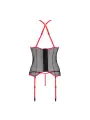 CORPETE E TANGA SATARA VERMELHO EROTIC LINE PASSION
