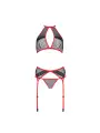 CONJUNTO DE 3 PEÇAS SATARA VERMELHO EROTIC LINE PASSION