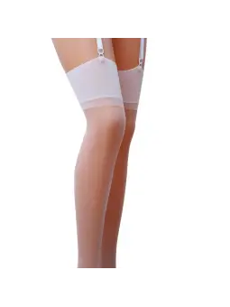 MEIAS DE LIGAS ST001 BRANCAS (17 DEN) PASSION