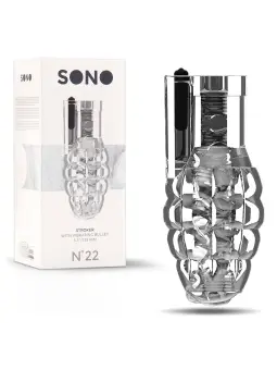 MASTURBADOR REUTILIZÁVEL COM BALA VIBRATÓRIA SONO Nº22 TRANSPARENTE