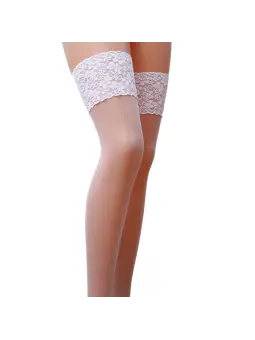 MEIAS DE LIGAS ST003 BRANCAS (17 DEN) PASSION