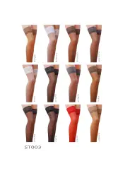 MEIAS DE LIGAS ST003 PRETAS (17 DEN) PASSION