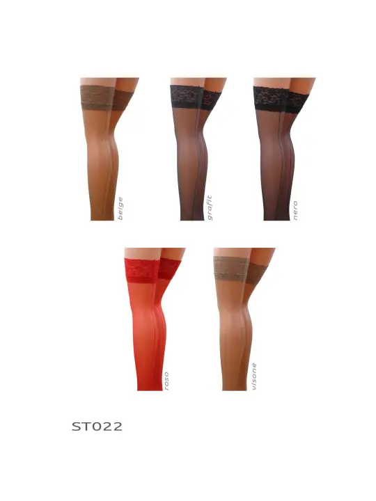 MEIAS DE LIGAS ST022 VERMELHAS (17 DEN) PASSION