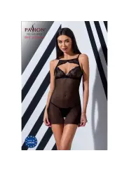 CAMISA DE NOITE E TANGA VERONIQUE PRETO PASSION