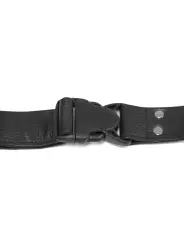 ARNÊS ARTESANAL EM COURO PRETO 3 CM/ M LULÚ LAFEM