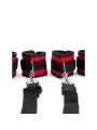 CONJUNTO DE RESTRIÇÕES PARA CAMA ARGUS FETISH PRETO E VERMELHO ARGUS TOYS