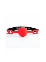 MORDAÇA COM BOLA DE SILICONE RED LEOPARD ARGUS FETISH ARGUS TOYS