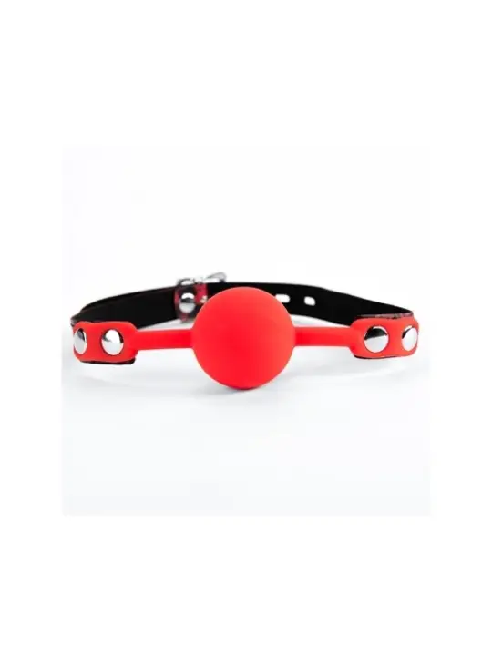 MORDAÇA COM BOLA DE SILICONE RED LEOPARD ARGUS FETISH ARGUS TOYS