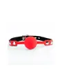 MORDAÇA COM BOLA DE SILICONE RED LEOPARD ARGUS FETISH ARGUS TOYS