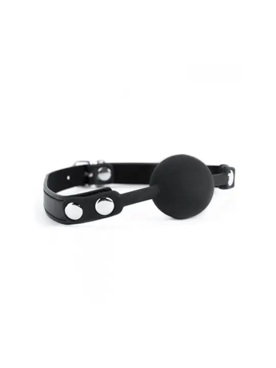 MORDAÇA COM BOLA DE SILICONE PRETA ARGUS FETISH ARGUS TOYS