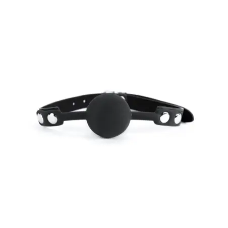 MORDAÇA COM BOLA DE SILICONE PRETA ARGUS FETISH ARGUS TOYS
