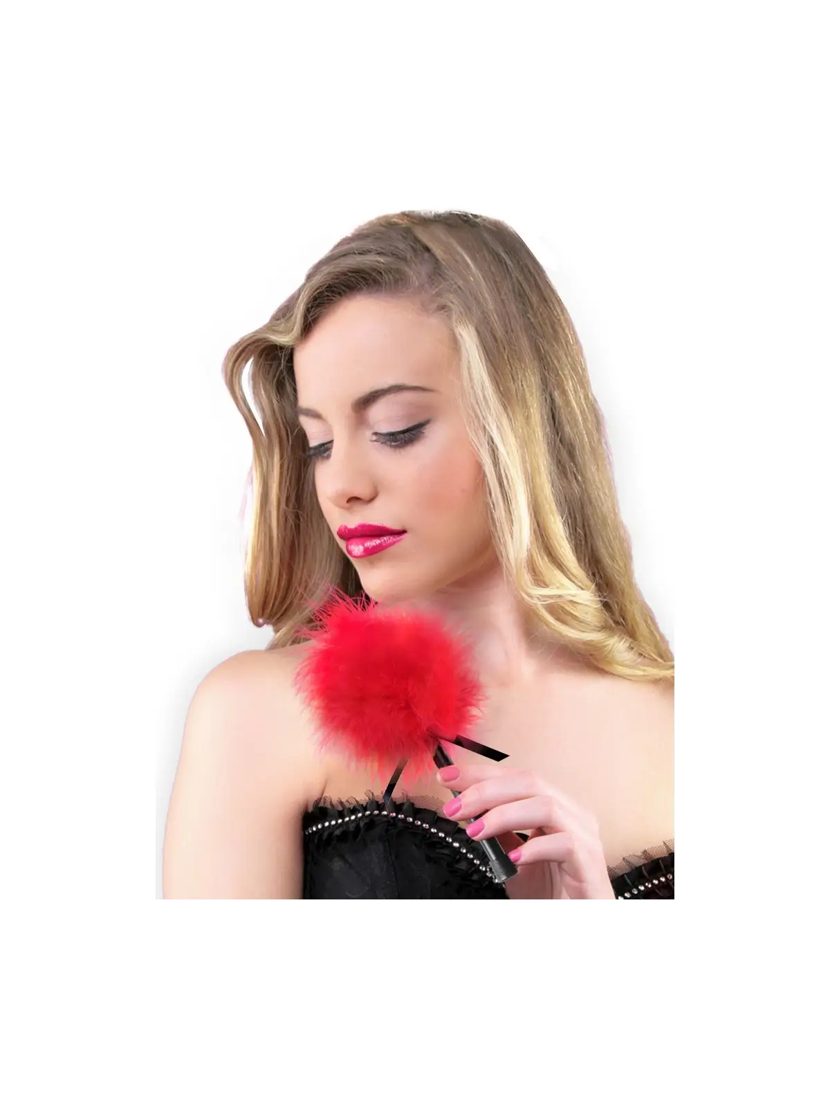 ESPANADOR DE PLUMAS MARABU VERMELHO SECRET PLAY