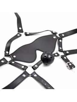 ARNÊS FACIAL COM VENDA E MORDAÇA OVER THE HEAD ARGUS TOYS