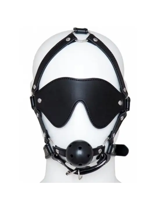 ARNÊS FACIAL COM VENDA E MORDAÇA OVER THE HEAD ARGUS TOYS