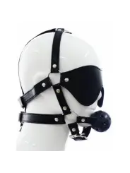 ARNÊS FACIAL COM VENDA E MORDAÇA OVER THE HEAD ARGUS TOYS