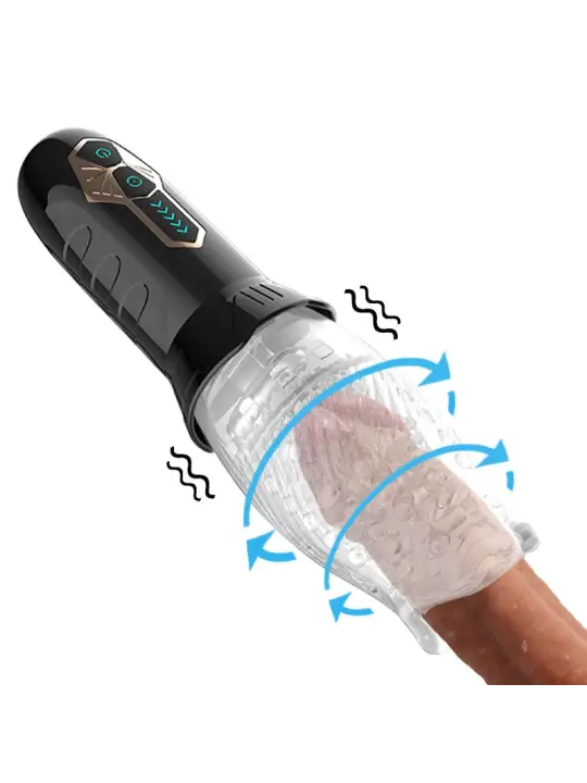 MASTURBADOR COM VIBRAÇÃO E ROTAÇÃO SPINNING MACHINE V 2.0 FUNNY MEE 