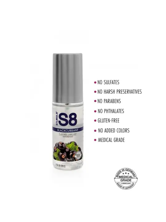 LUBRIFICANTE À BASE DE ÁGUA COM SABOR A GROSELHA NEGRA S8 STIMUL8 50ML