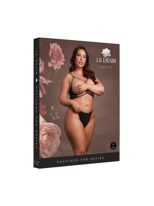 SUTIÃ TRIANGLE COM RENDA PRETO TAMANHO QUEEN LE DÉSIR 