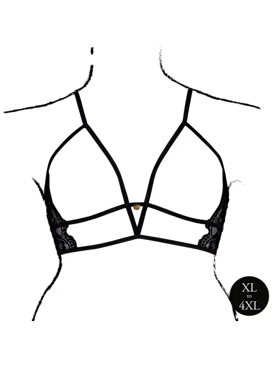 SUTIÃ TRIANGLE COM RENDA PRETO TAMANHO QUEEN LE DÉSIR 