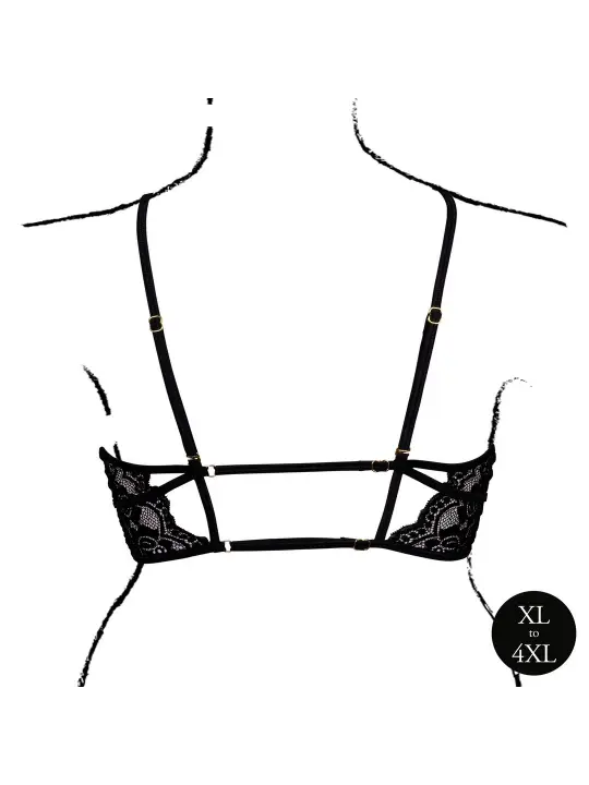 SUTIÃ TRIANGLE COM RENDA PRETO TAMANHO QUEEN LE DÉSIR 