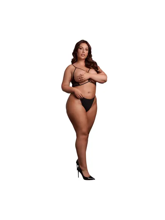 SUTIÃ TRIANGLE COM RENDA PRETO TAMANHO QUEEN LE DÉSIR 