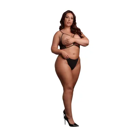 SUTIÃ TRIANGLE COM RENDA PRETO TAMANHO QUEEN LE DÉSIR 