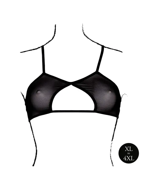 SUTIÃ KEYHOLE MESH PRETO TAMANHO QUEEN LE DÉSIR