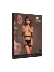 CINTO DE LIGAS DOUBLE STRAP PRETO LE DÉSIR 