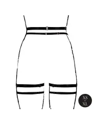 CINTO DE LIGAS DOUBLE STRAP PRETO LE DÉSIR 