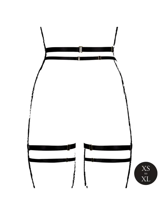 CINTO DE LIGAS DOUBLE STRAP PRETO LE DÉSIR 