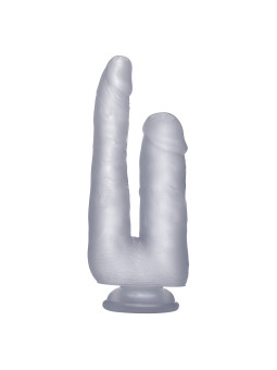 DILDO DUPLO REALÍSTICO REALROCK 9” TRANSPARENTE