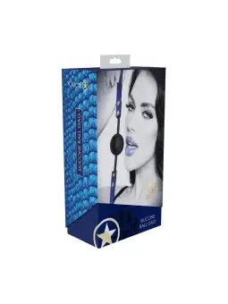 MORDAÇA DE SILICONE RESPIRÁVEL FLORENCE COLLECTION AZUL OUCH!