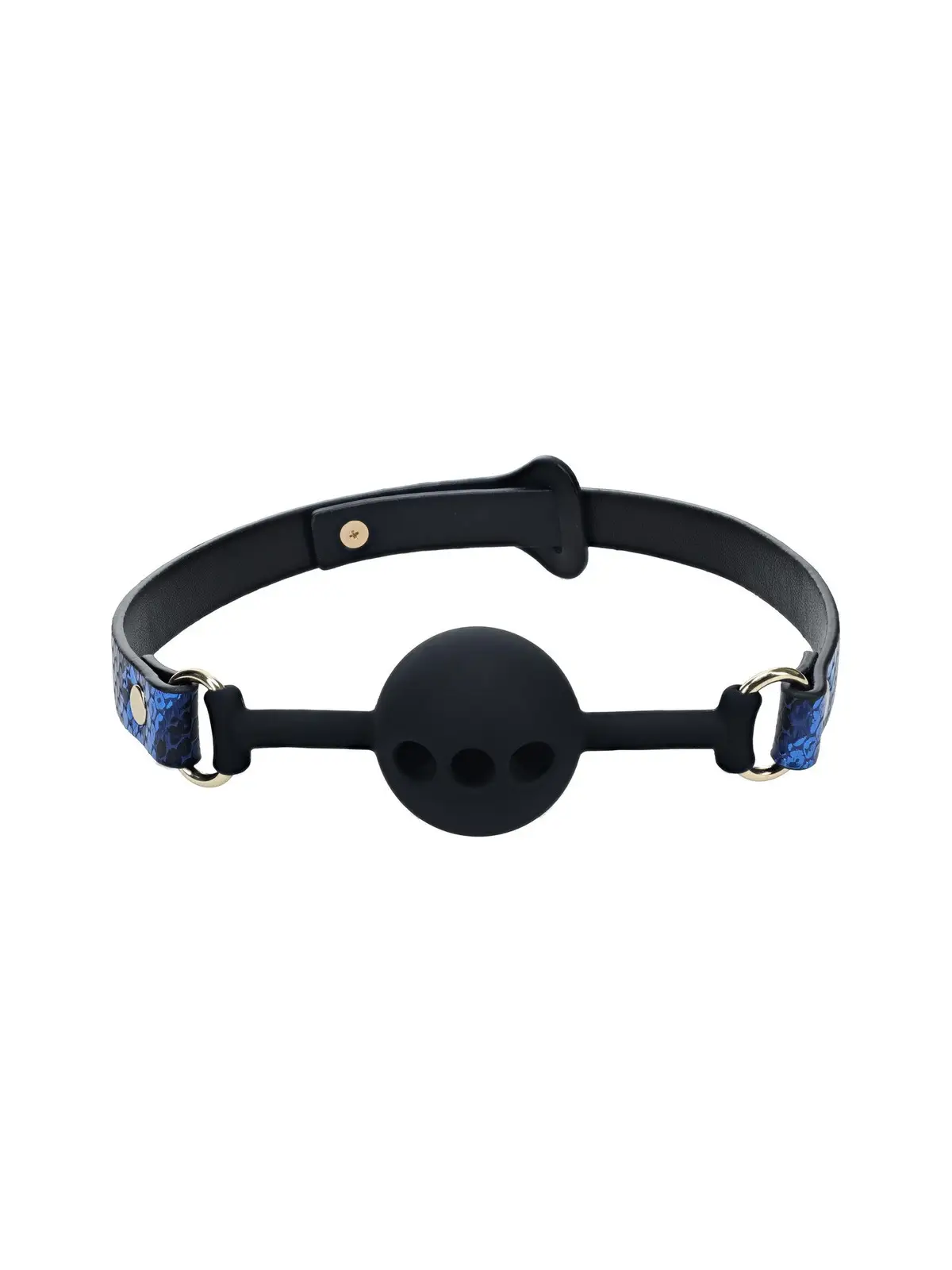 MORDAÇA DE SILICONE RESPIRÁVEL FLORENCE COLLECTION AZUL OUCH!