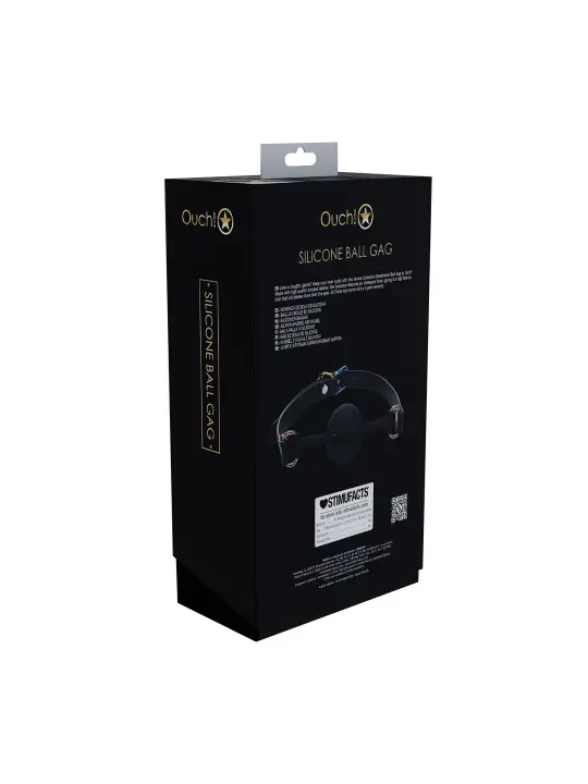 MORDAÇA DE SILICONE RESPIRÁVEL VENICE COLLECTION PRETO OUCH!