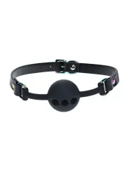 MORDAÇA DE SILICONE RESPIRÁVEL VENICE COLLECTION PRETO OUCH!