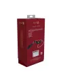 COLEIRA COM TRELA MILAN COLLECTION PRETO/VERMELHO OUCH!