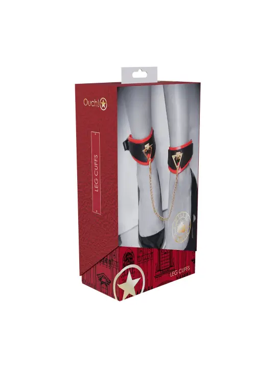 ALGEMAS DE TORNOZELOS MILAN COLLECTION PRETO/VERMELHO OUCH!