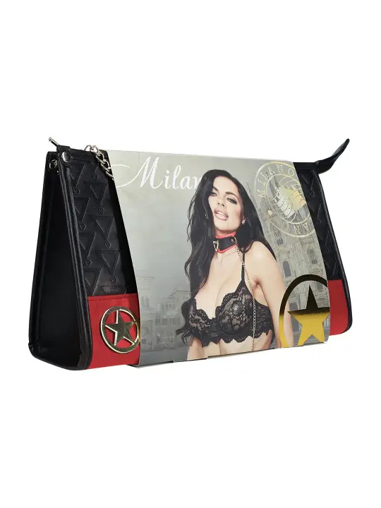 KIT COM BOLSA MILAN COLLECTION PRETO/VERMELHO OUCH!