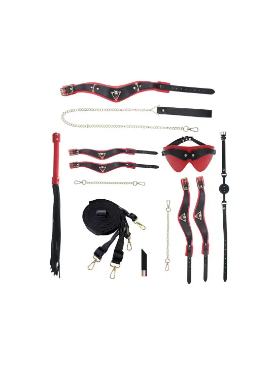KIT COM BOLSA MILAN COLLECTION PRETO/VERMELHO OUCH!