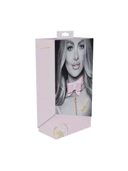 COLEIRA COM TRELA PARIS COLLECTION ROSA OUCH!