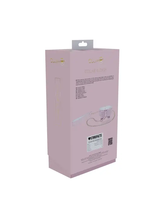 COLEIRA COM TRELA PARIS COLLECTION ROSA OUCH!