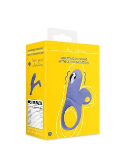 ANEL PARA O PÉNIS COM VIBRAÇÃO E ESTIMULADOR DE CLITÓRIS AZUL LOVELINE