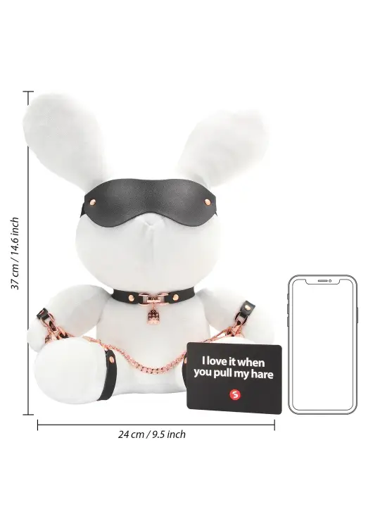 COELHO GRANDE BONDAGE AVELUDADO BRANCO S-LINE